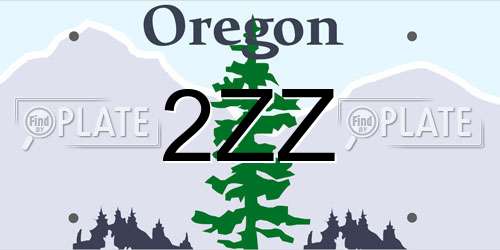 2ZZ Oregon License Plate