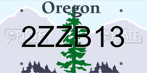 2ZZB13 Oregon License Plate