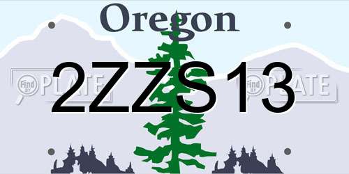 2ZZS13 Oregon License Plate