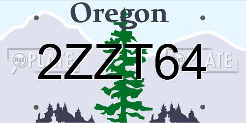2ZZT64 Oregon License Plate