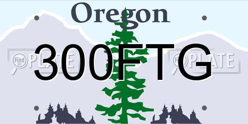 300FTG Oregon License Plate