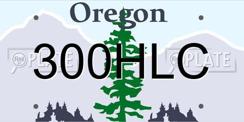 300HLC Oregon License Plate
