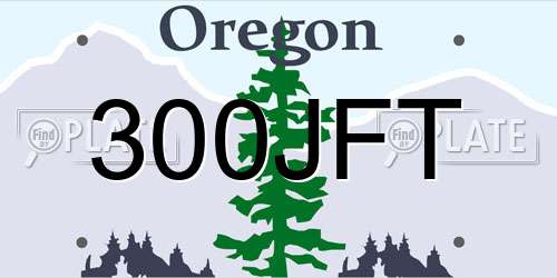 300JFT Oregon License Plate