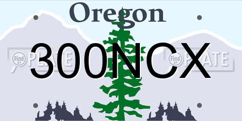 300NCX Oregon License Plate
