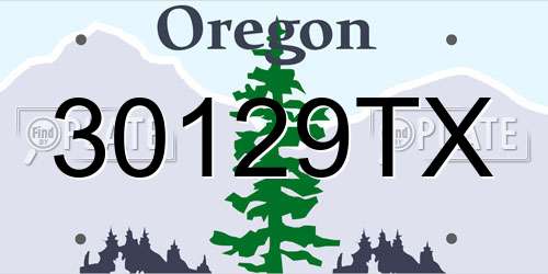 30129TX Oregon License Plate