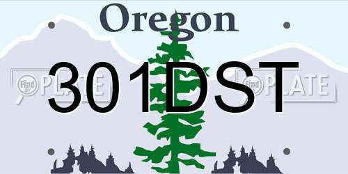 301DST Oregon License Plate