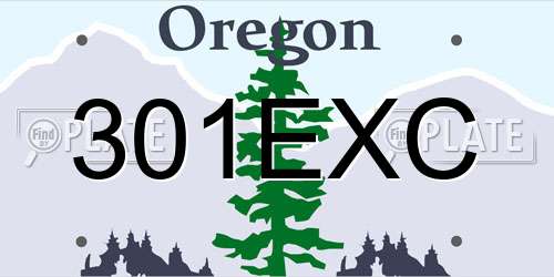 301EXC Oregon License Plate