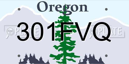 301FVQ Oregon License Plate