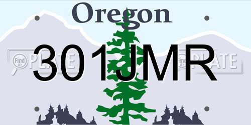 301JMR Oregon License Plate
