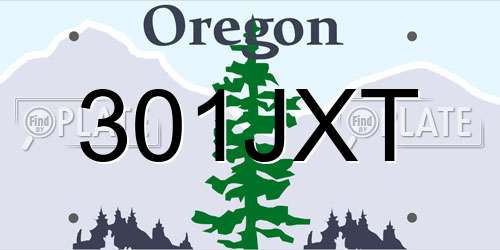 301JXT Oregon License Plate