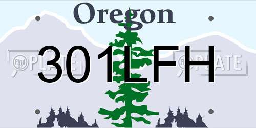 301LFH Oregon License Plate