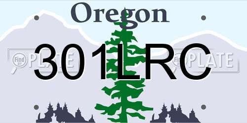 301LRC Oregon License Plate