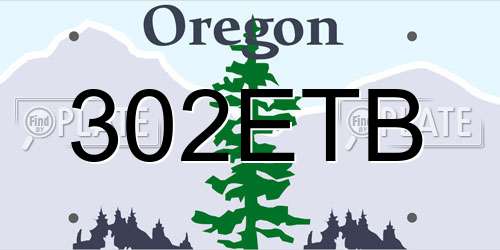302ETB Oregon License Plate