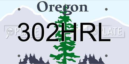 302HRL Oregon License Plate