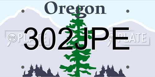 302JPE Oregon License Plate
