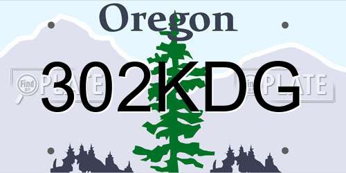 302KDG Oregon License Plate
