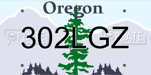 302LGZ Oregon License Plate