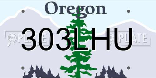 303LHU Oregon License Plate