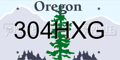 304HXG Oregon License Plate