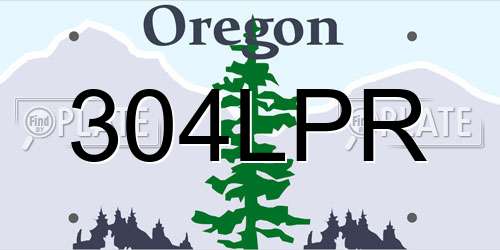 304LPR Oregon License Plate