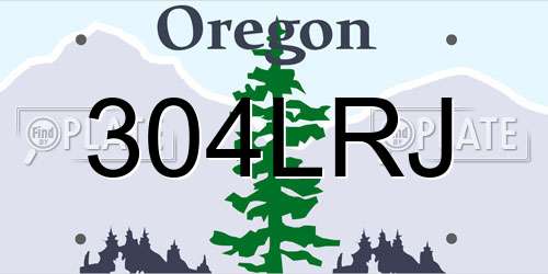 304LRJ Oregon License Plate