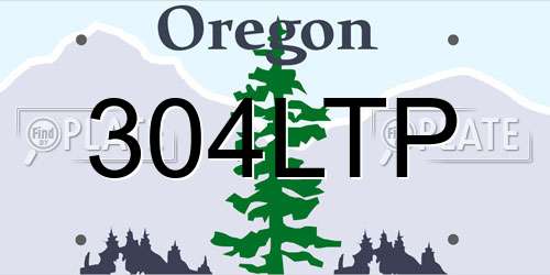 304LTP Oregon License Plate