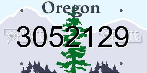3052129 Oregon License Plate