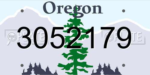 3052179 Oregon License Plate