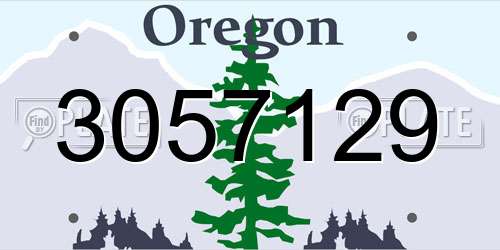 3057129 Oregon License Plate