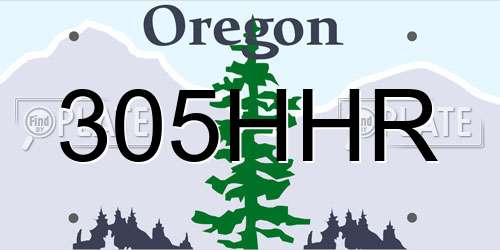 305HHR Oregon License Plate
