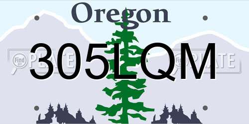 305LQM Oregon License Plate