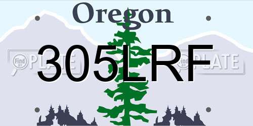 305LRF Oregon License Plate