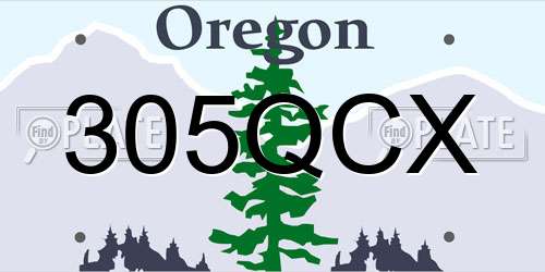 305QCX Oregon License Plate