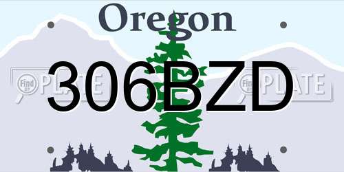 306BZD Oregon License Plate