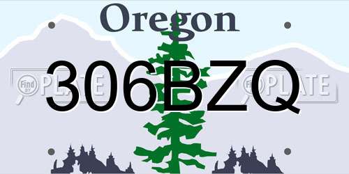306BZQ Oregon License Plate