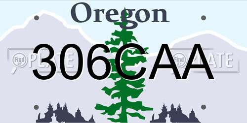 306CAA Oregon License Plate
