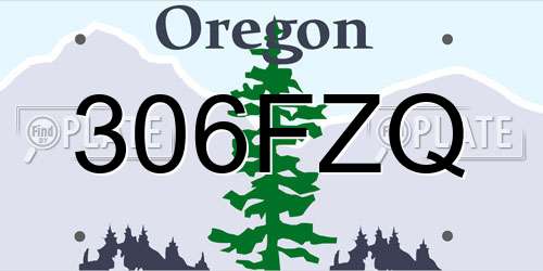 306FZQ Oregon License Plate