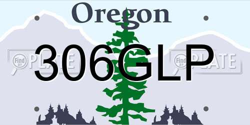 306GLP Oregon License Plate