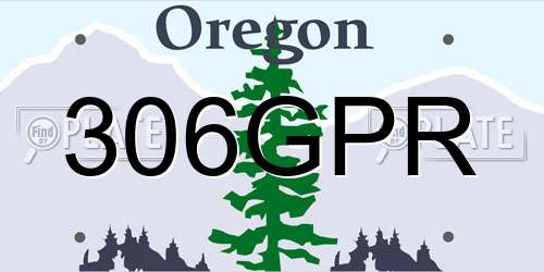 306GPR Oregon License Plate