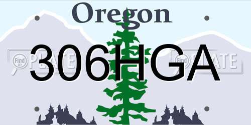 306HGA Oregon License Plate