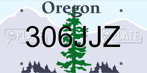 306JJZ Oregon License Plate