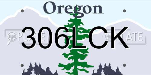 306LCK Oregon License Plate