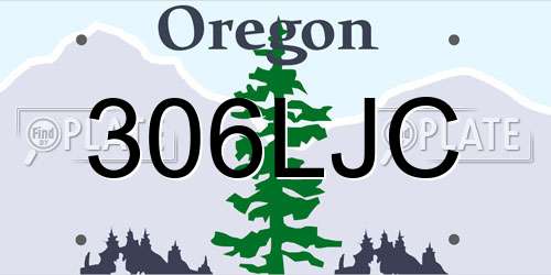 306LJC Oregon License Plate