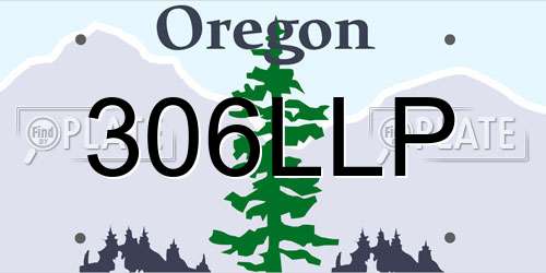 306LLP Oregon License Plate