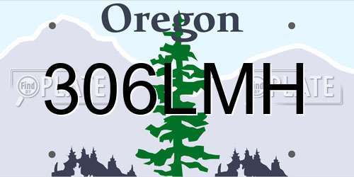 306LMH Oregon License Plate