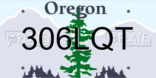 306LQT Oregon License Plate