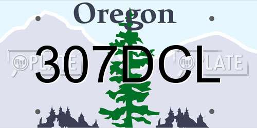307DCL Oregon License Plate