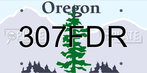 307FDR Oregon License Plate