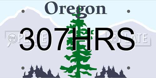307HRS Oregon License Plate