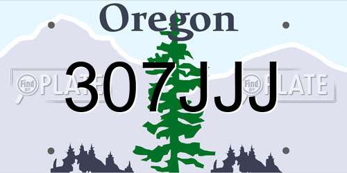 307JJJ Oregon License Plate